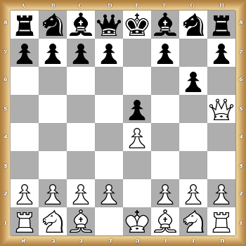 rnbqkbnr/pppp1p1p/6p1/4p2Q/4P3/8/PPPP1PPP/RNB1KBNR w