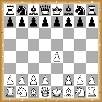 rnbqkbnr/pppppppp/8/8/4P3/8/PPPP1PPP/RNBQKBNR w