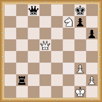 2q3k1/5Np1/7p/3Q4/8/6P1/1r5P/6K1 w KQkq - 0 1