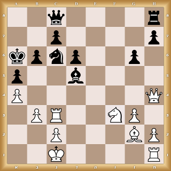 2q4r/2p4p/kpnp2p1/p2b4/P6Q/1PR2NP1/2P3BP/2K4R w KQkq - 0 1