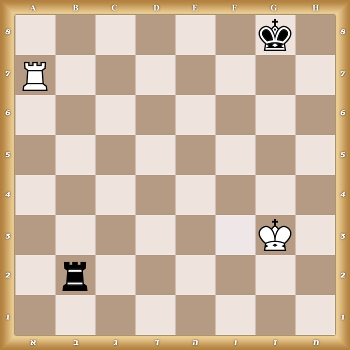 6k1/R7/8/8/8/6K1/1r6/8 w KQkq - 0 1