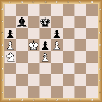 8/1b1k4/p3p3/P1KpP3/N2P4/8/8/8 w KQkq - 0 1