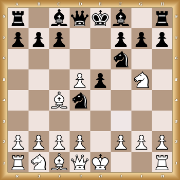 r1bqkb1r/ppp2ppp/5n2/3Pp1N1/2Bn4/8/PPPP1PPP/RNBQK2R w