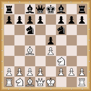 r1bqkb1r/pppp1ppp/2n2n2/4p3/2B1P3/5N2/PPPP1PPP/RNBQK2R w