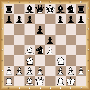 r1bqkbnr/ppp2ppp/3p4/4p3/2BnP3/2N2N2/PPPP1PPP/R1BQ1RK1 w KQkq - 0 1