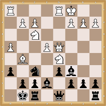 r2q1rk1/ppp1bpp1/2bp1n1p/3N2B1/3QP2P/5N2/PPP2PP1/2KR3R b - - 1 11