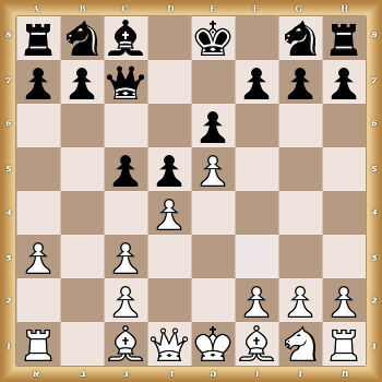 rnb1k1nr/ppq2ppp/4p3/2ppP3/3P4/P1P5/2P2PPP/R1BQKBNR w KQkq - 0 1