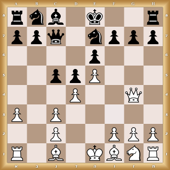rnb1k2r/ppq1nppp/4p3/2ppP3/3P2Q1/P1P5/2P2PPP/R1B1KBNR w KQkq - 0 1