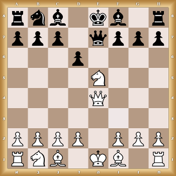 rnb1kb1r/ppp1qppp/3p4/4N3/4Q3/8/PPPP1PPP/RNB1KB1R w