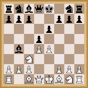 rnbqk1nr/ppp2ppp/4p3/3p4/1b1PP3/2N5/PPP2PPP/R1BQKBNR w KQkq - 0 1