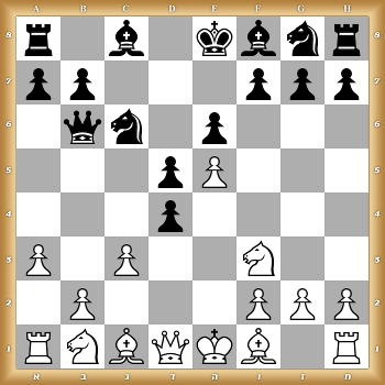 r1b1kbnr/pp3ppp/1qn1p3/3pP3/3p4/P1P2N2/1P3PPP/RNBQKB1R w KQkq - 0 1