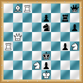 1BR4q/4p1r1/4n2p/1Q6/R5pN/4k3/3Np3/4K3 w