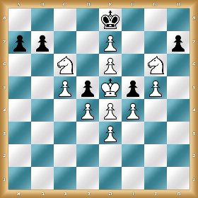 4k3/pp2P2p/2N1P1N1/2PpKpP1/3PPP2/4P3/8/8 w