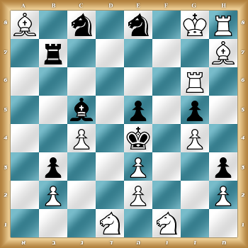 B1n1n1KR/1r5B/6R1/2b1p1p1/2P1k1P1/1p2P2p/1P2P2P/3N1N2 w