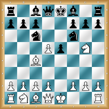 r1bqkb1r/ppp2ppp/2n2n2/3Pp1N1/2B5/8/PPPP1PPP/RNBQK2R w KQkq - 0 1