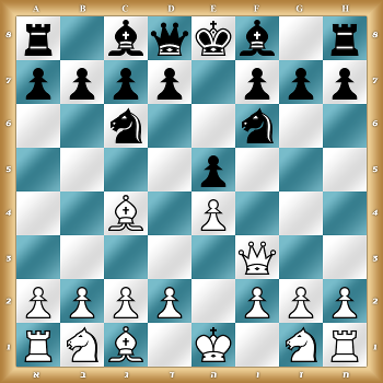 r1bqkb1r/pppp1ppp/2n2n2/4p3/2B1P3/5Q2/PPPP1PPP/RNB1K1NR w KQkq - 0 1