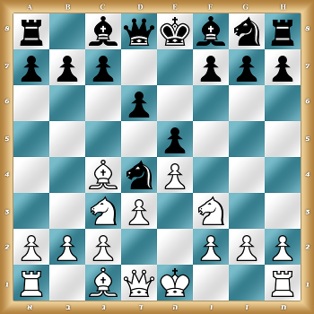 r1bqkbnr/ppp2ppp/3p4/4p3/2BnP3/2NP1N2/PPP2PPP/R1BQK2R w KQkq - 0 1