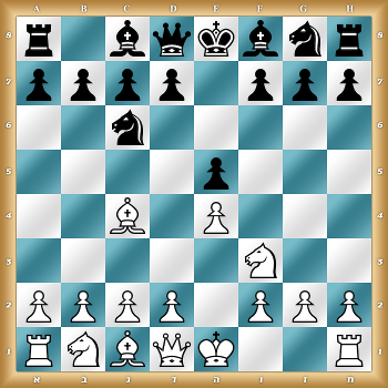 r1bqkbnr/pppp1ppp/2n5/4p3/2B1P3/5N2/PPPP1PPP/RNBQK2R w KQkq - 0 1