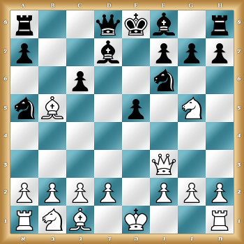 r2qkb1r/p2b1ppp/2p2n2/nB2p1N1/8/5Q2/PPPP1PPP/RNB1K2R w KQkq - 0 1