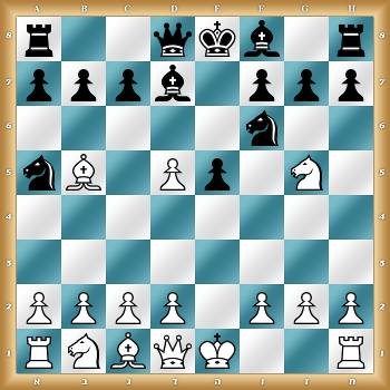 r2qkb1r/pppb1ppp/5n2/nB1Pp1N1/8/8/PPPP1PPP/RNBQK2R w KQkq - 0 1