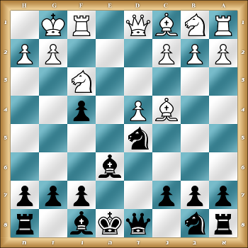 rn1qkb1r/ppp2ppp/4b3/3n4/2BP1p2/5N2/PPP3PP/RNBQ1RK1 b