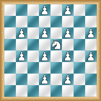 3P1P2/8/1P1P1P1P/4N3/1P1P1P1P/8/3P1P2/8 w