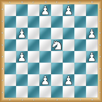 3P1P2/8/1P5P/4N3/1P5P/8/3P1P2/8 w