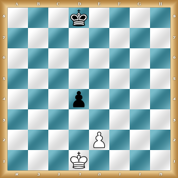 3k4/8/8/8/3p4/8/4P3/3K4 w