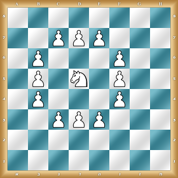 8/2PPP3/1P3P2/1P1N1P2/1P3P2/2PPP3/8/8 w