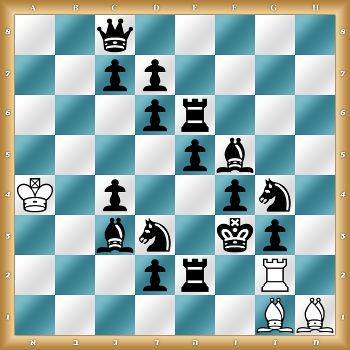 2q5/2pp4/3pr3/4pb2/K1p2pn1/2bn1kp1/3pr1R1/6BB w - - 0 1