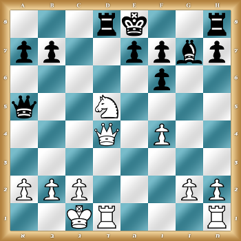 3rk2r/pp2ppbp/5p2/q2N4/3Q1P2/8/PPP3PP/2KR3R w