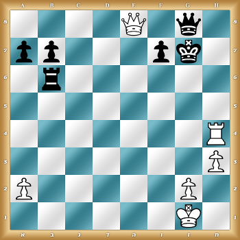 4Q1q1/pp3pk1/1r6/8/7R/7P/P5P1/6K1 w