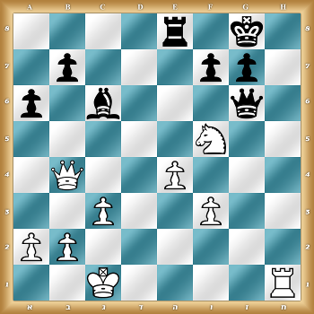 4r1k1/1p3pp1/p1b3q1/5N2/1Q2P3/2P2P2/PP6/2K4R w