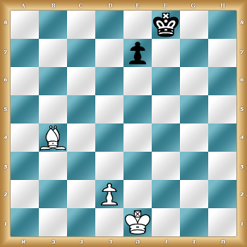 5k2/4p3/8/8/1B6/8/3P4/4K3 w KQkq - 0 1