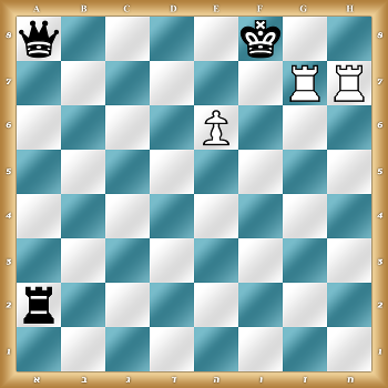 q4k2/6RR/4P3/8/8/8/r7/8 w KQkq - 0 1