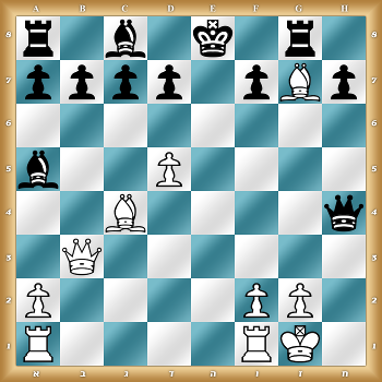 r1b1k1r1/pppp1pBp/8/b2P4/2B4q/1Q6/P4PP1/R4RK1 w