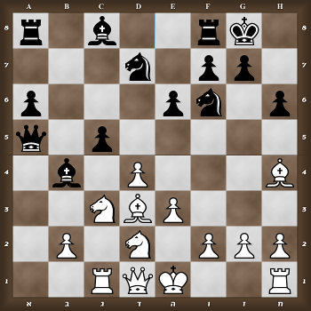 r1b2rk1/3n1pp1/p3pn1p/q1p5/1b1P3B/2NBP3/1P1N1PPP/2RQK2R w