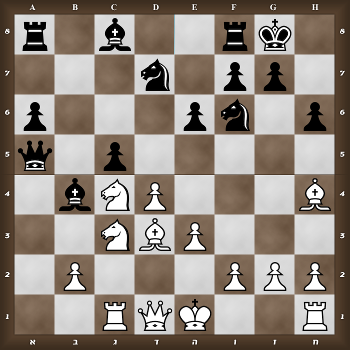 r1b2rk1/3n1pp1/p3pn1p/q1p5/1bNP3B/2NBP3/1P3PPP/2RQK2R w