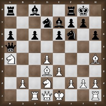 r1b2rk1/3nbpp1/p1p1pn1p/q7/N2P3B/3BP3/1P1N1PPP/2RQK2R w