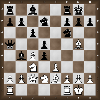 r1b2rk1/pp1n1ppp/2p2n2/q2p2B1/1bPp4/2N1P3/PPQNBPPP/R4RK1 w